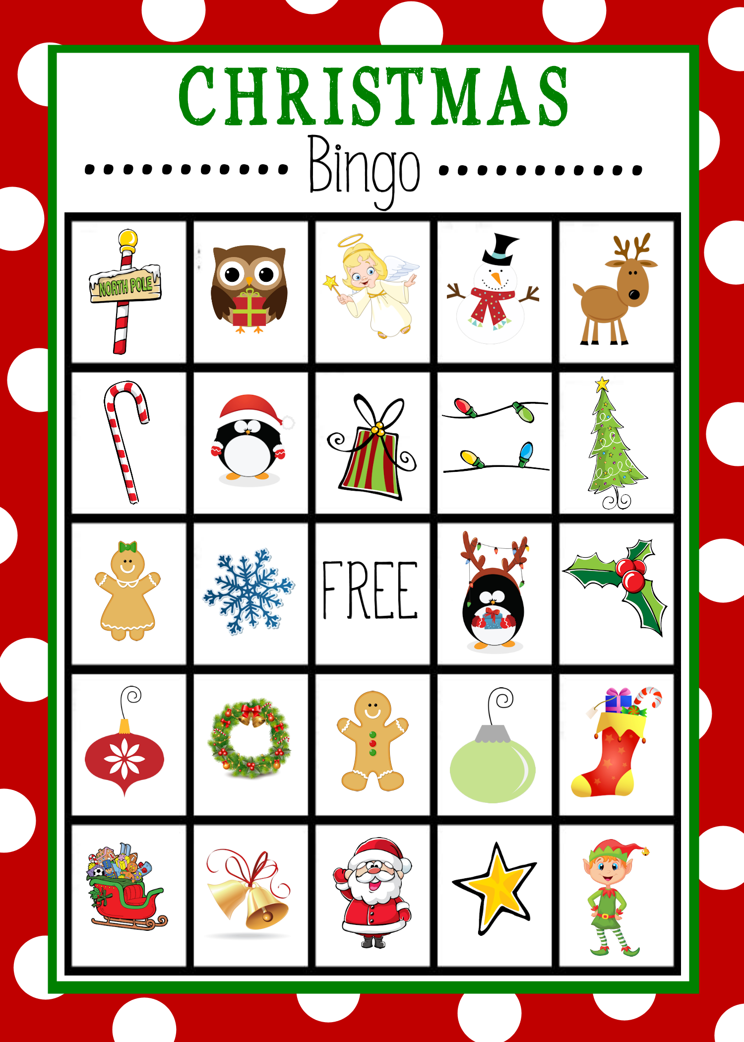 Christmas Bingo Game